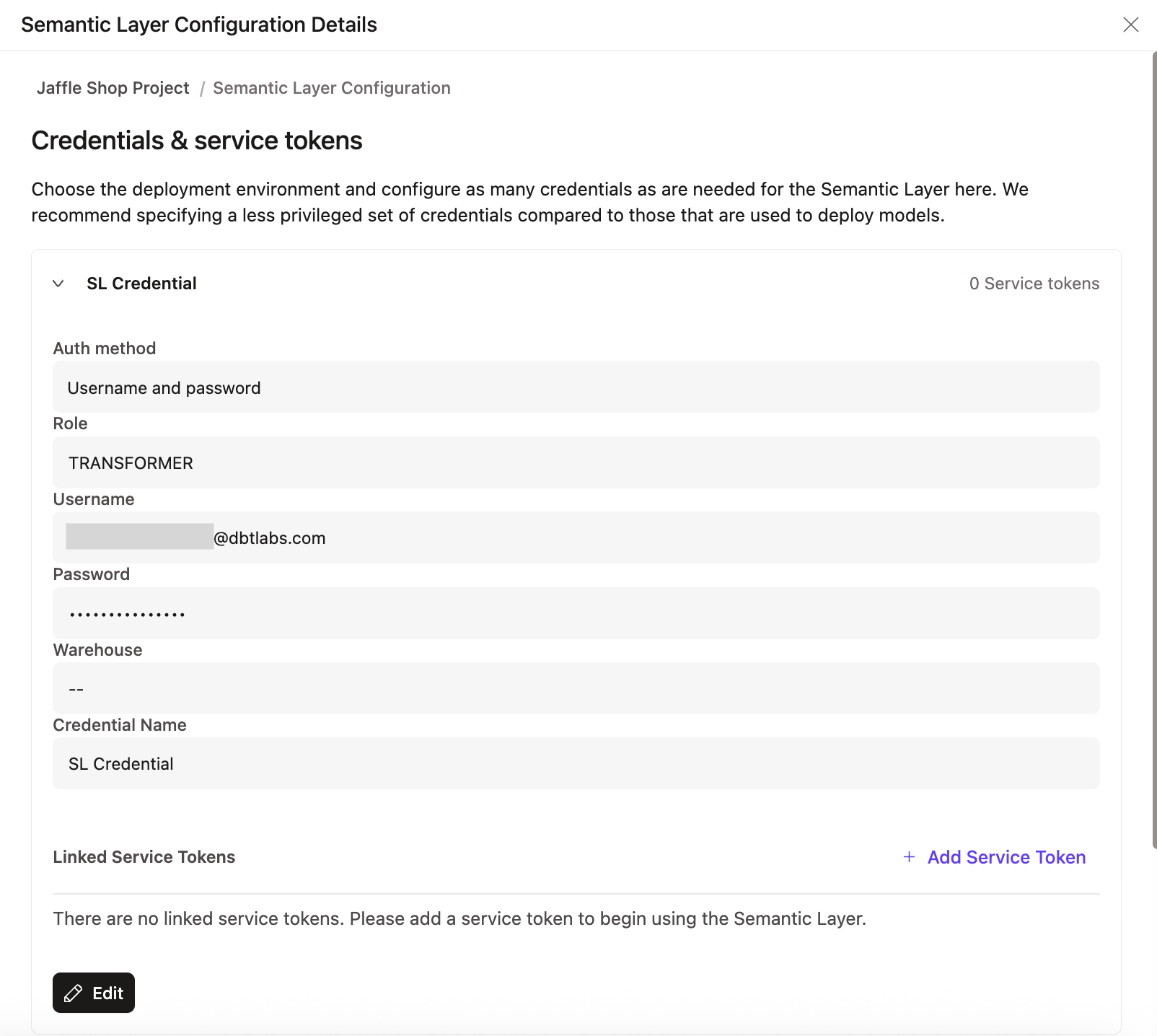 If you don’t have access to create service tokens, you can create a credential and contact your admin to create one for you. If you don’t have access to create service tokens, you can create a credential and contact your admin to create one for you.